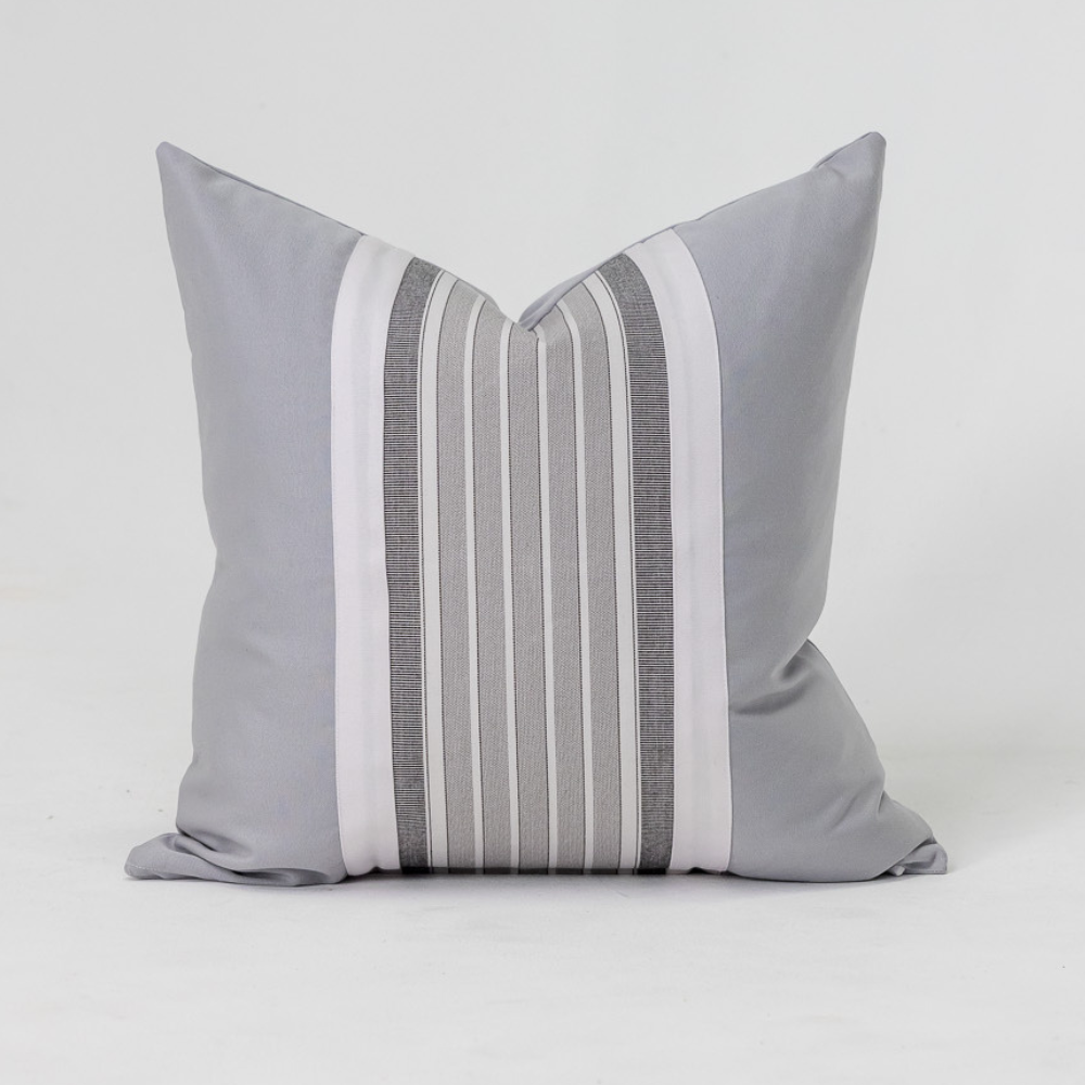 Outdoor Nautical Ticking Stripe Medium Cushion 50 x 50cm