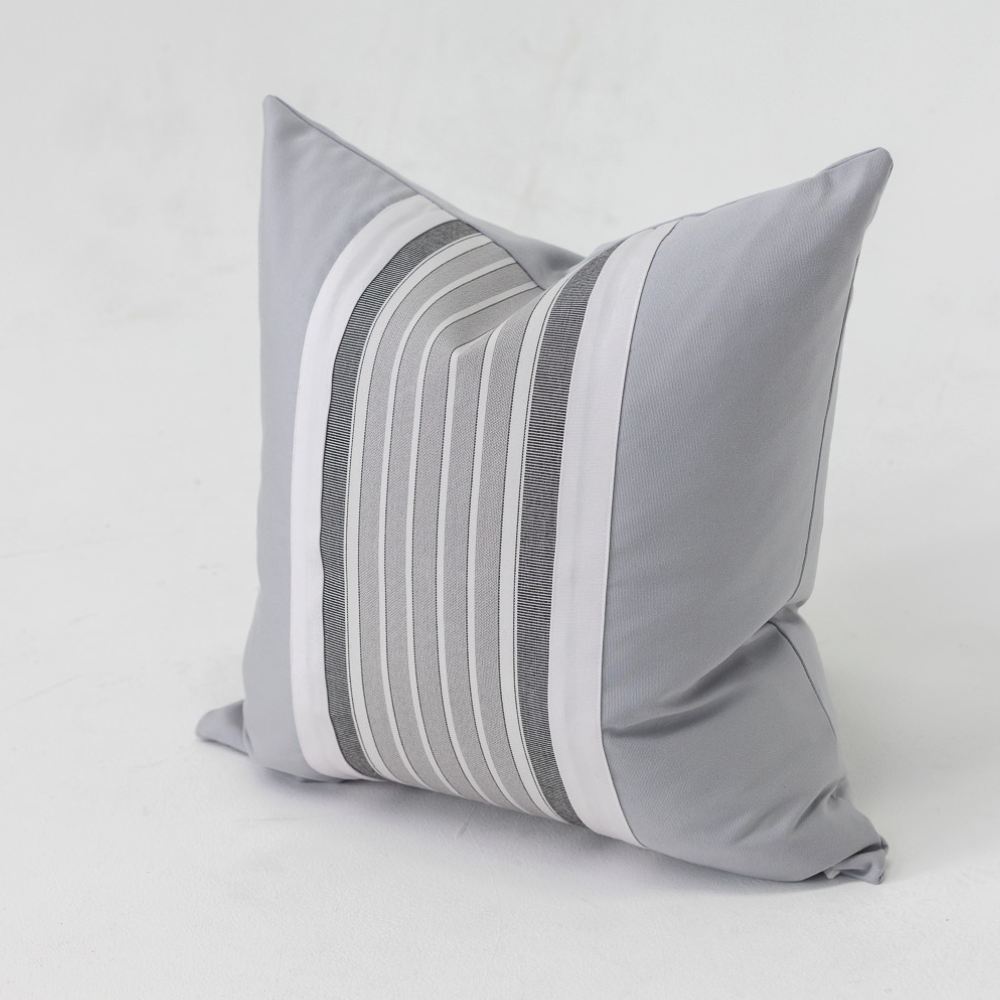 Outdoor Nautical Ticking Stripe Medium Cushion 50 x 50cm