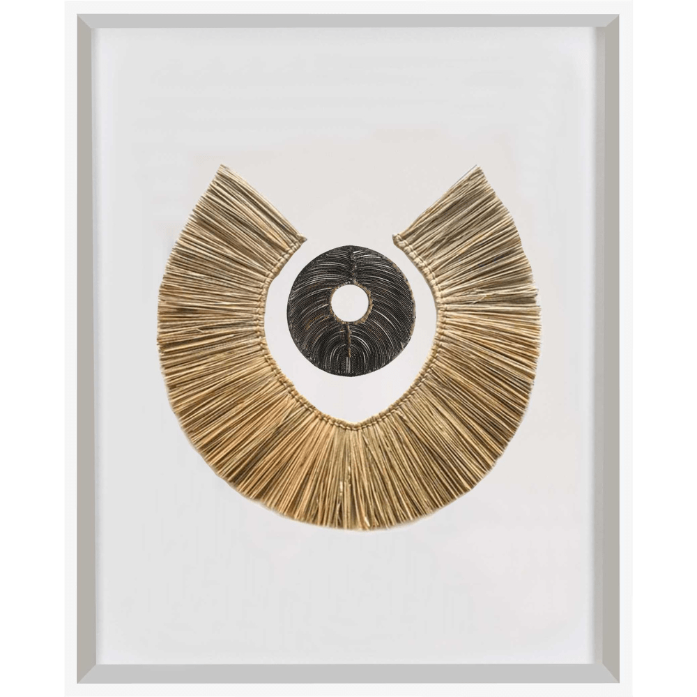 Bandhini Design House Artwork African Disc Copper & Grass Ring Artwork 67 x 85cm