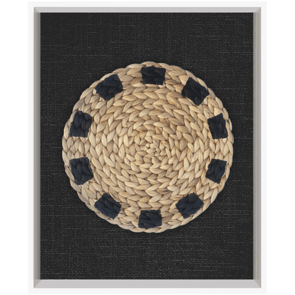 Bandhini Design House Artwork Africana Place Mat Raffia Natural on Black Artwork 40 x 50cm