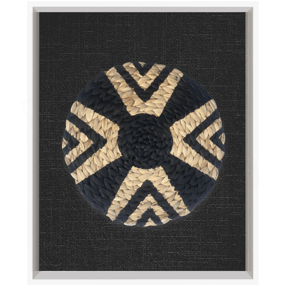 Bandhini Design House Artwork Africana Place Mat Raffia Star Black Artwork 40 x 50cm