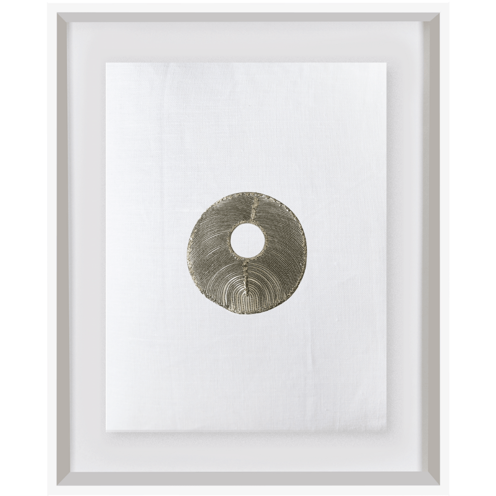 Bandhini Design House Artwork Disc Silver on Sliver Artwork 40 x 50cm