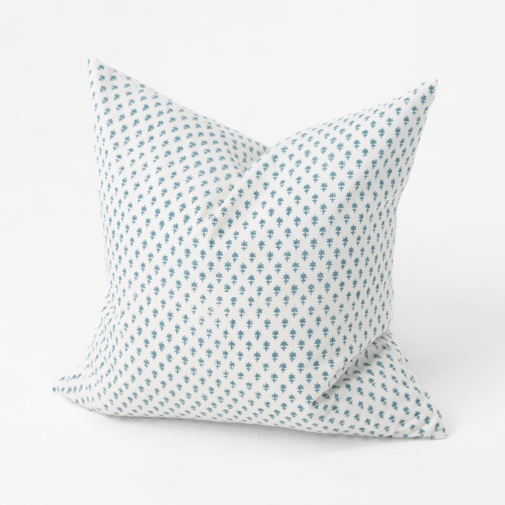 Bandhini Design House Coastal Devon Devon Dots Blue Medium Cushion 50 x 50cm