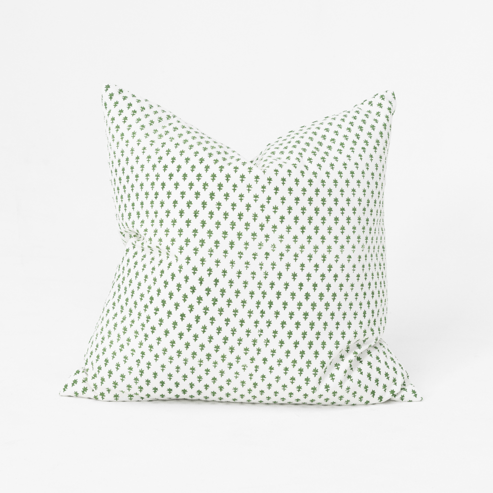 Bandhini Design House Coastal Devon Devon Dots Green Medium Cushion 50 x 50cm