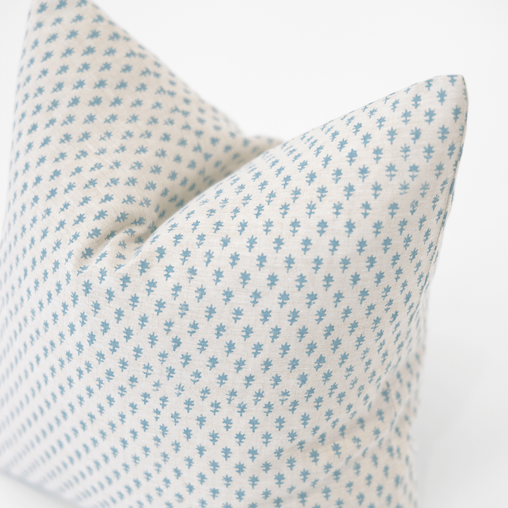 Bandhini Design House Coastal Devon Devon Dots Grey Blue Medium Cushion 50 x 50cm