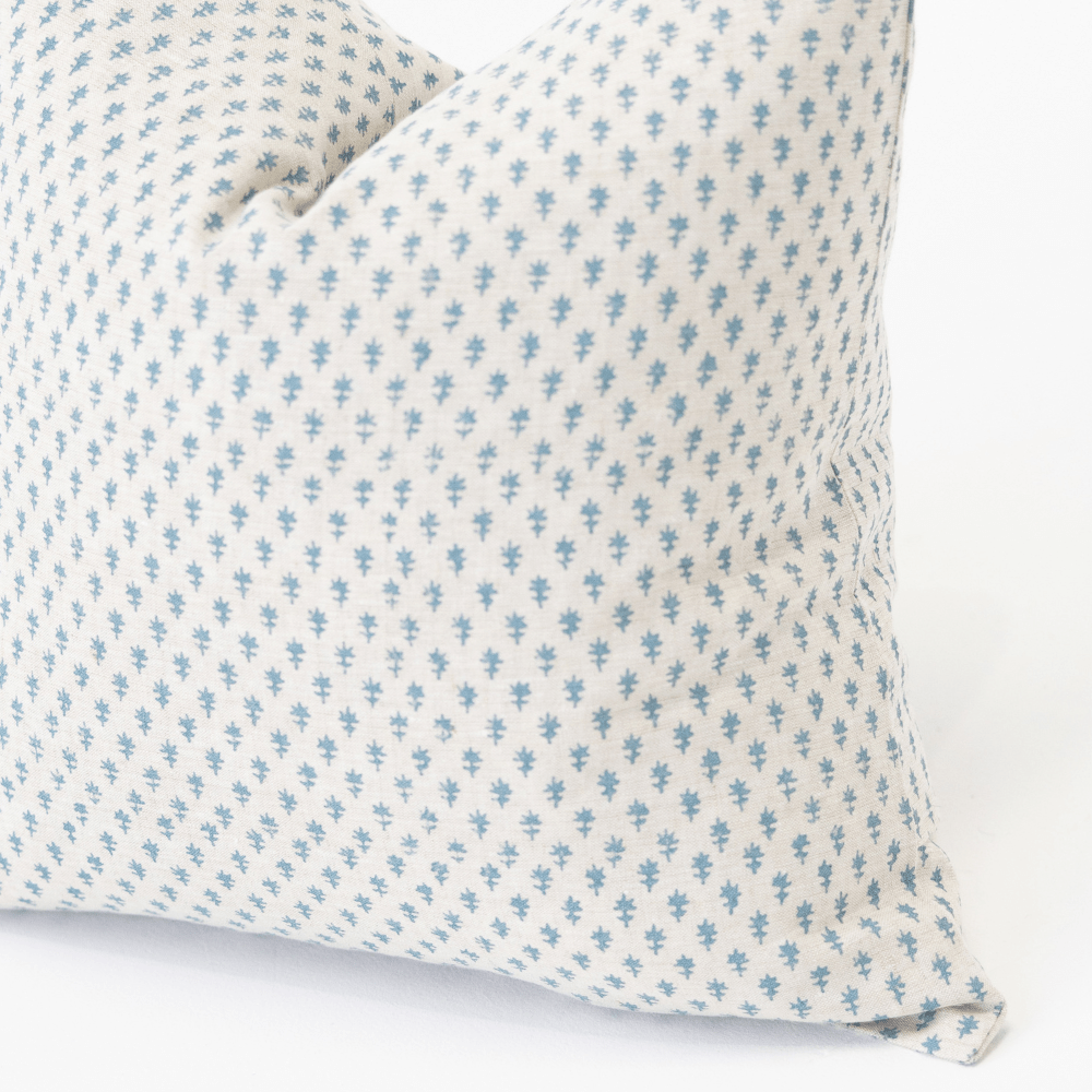 Bandhini Design House Coastal Devon Devon Dots Grey Blue Medium Cushion 50 x 50cm