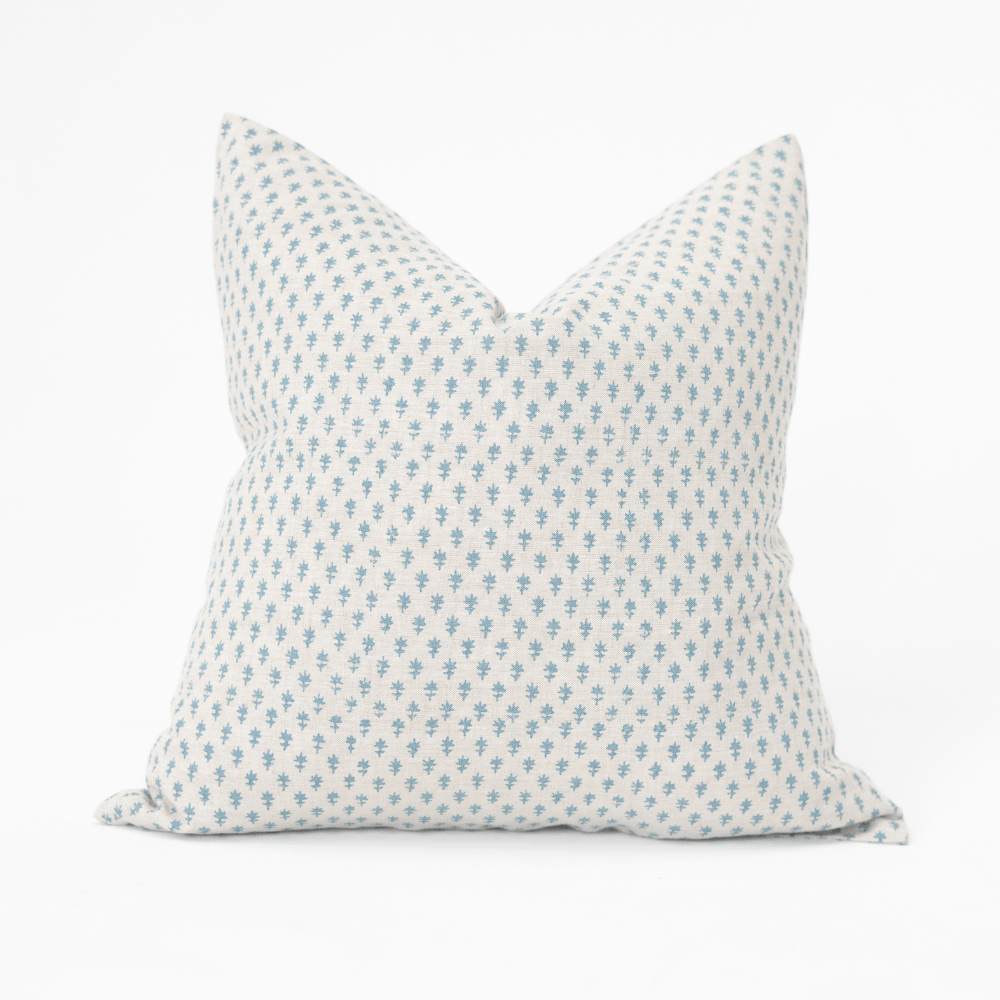 Bandhini Design House Coastal Devon Devon Dots Grey Blue Medium Cushion 50 x 50cm