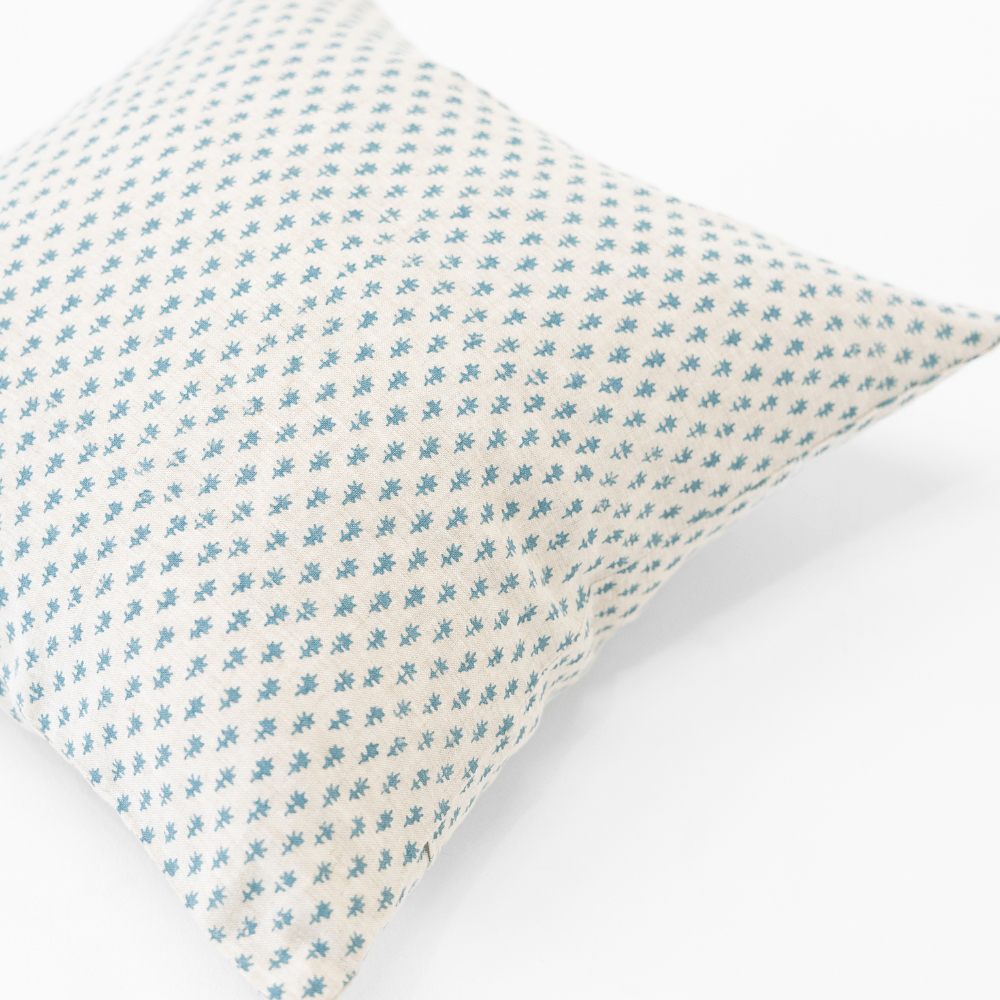 Bandhini Design House Coastal Devon Devon Dots Grey Blue Medium Cushion 50 x 50cm