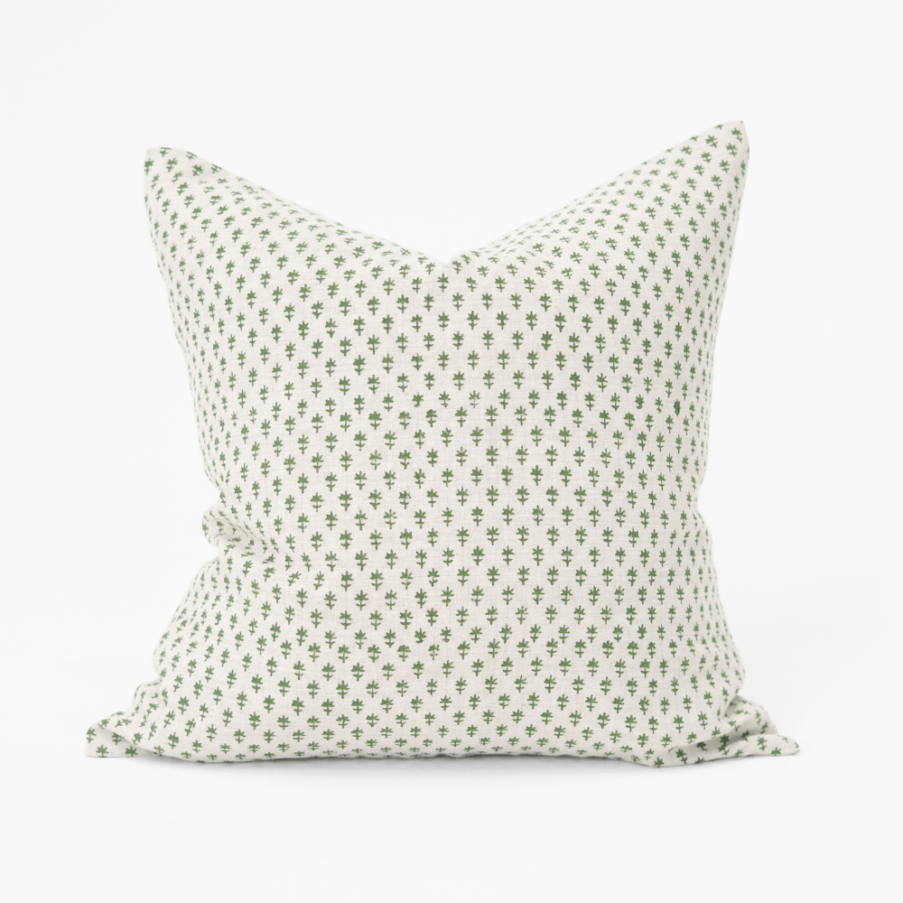 Bandhini Design House Coastal Devon Devon Dots Grey Green Medium Cushion 50 x 50cm