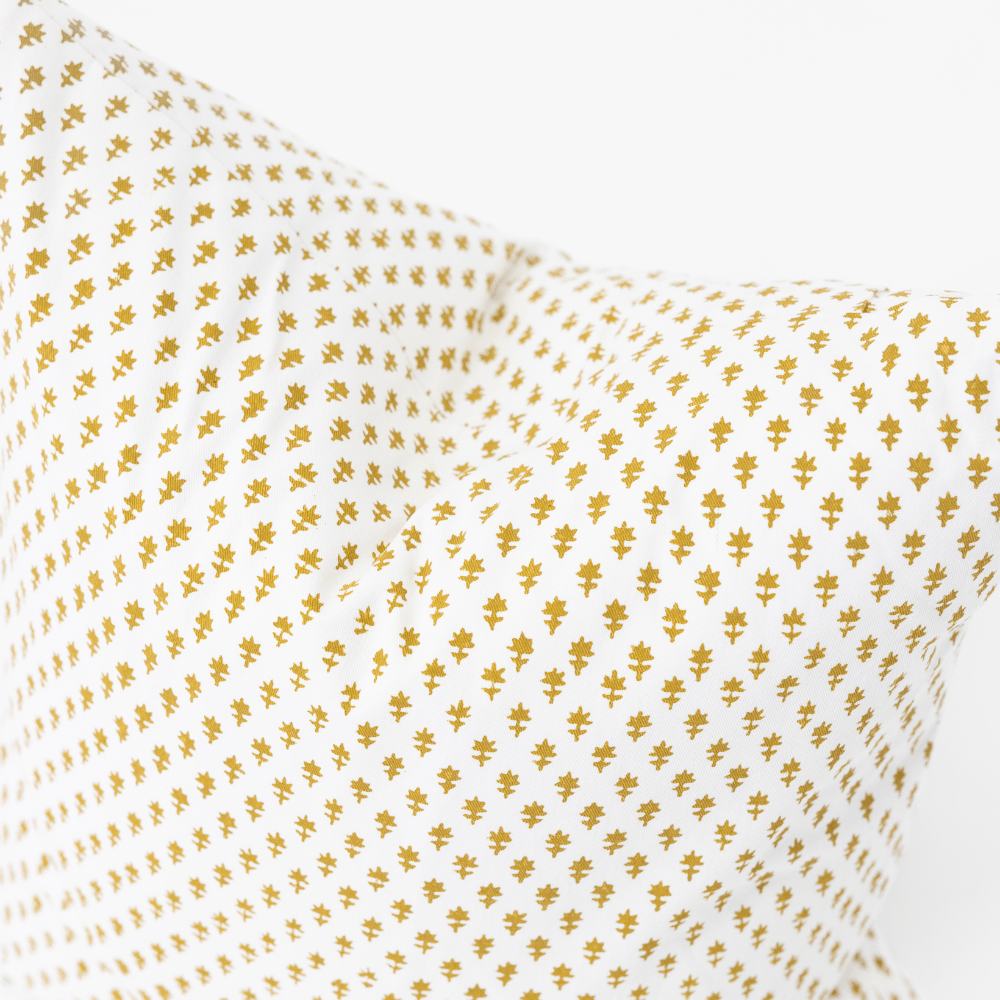 Bandhini Design House Coastal Devon Devon Dots Mustard Medium Cushion 50 x 50cm