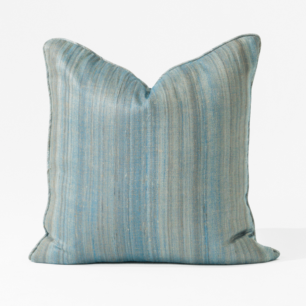 Bandhini Design House Coastal Devon Weave Herring Blue Lounge Cushion 55 x 55cm