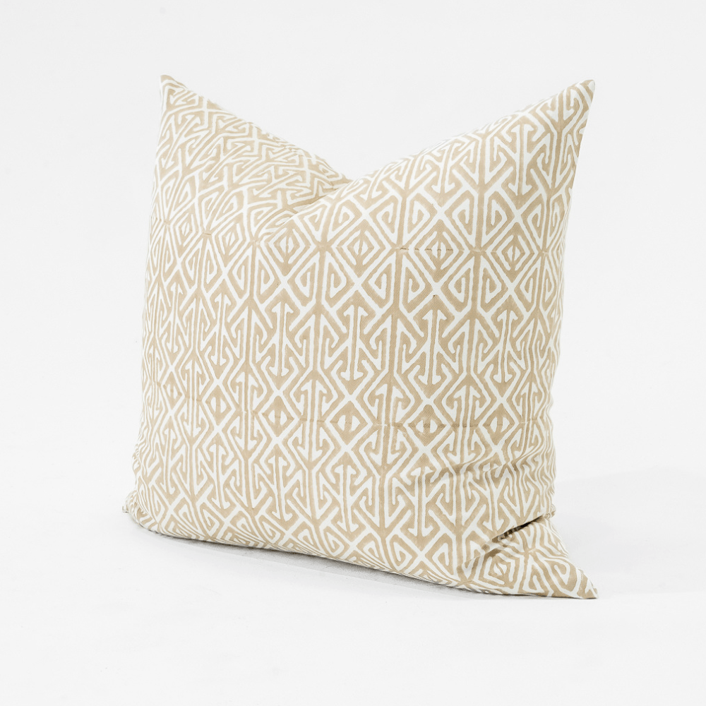 Bandhini Design House Lounge Cushion Arrow Print Natural Lounge Cushion 55 x 55cm