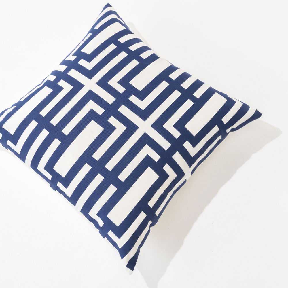 Bandhini Design House Lounge Cushion Jade Screen Navy Lounge Cushion 55 x 55 cm