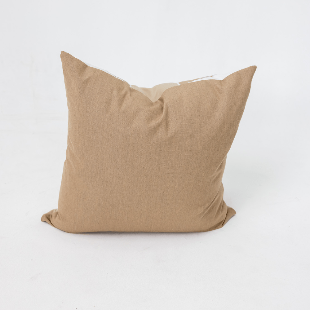 Bandhini Design House Lounge Cushion Outdoor Inter Gem Applique Natural Lounge Cushion 55 x 55cm