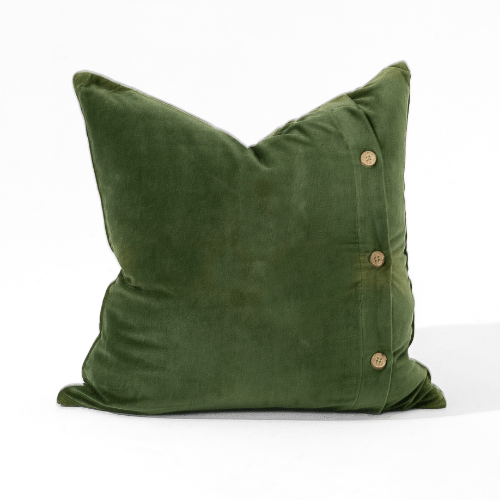 Bandhini Design House Lounge Cushion Velvet Panel Emerald Lounge Cushion 55 x 55cm