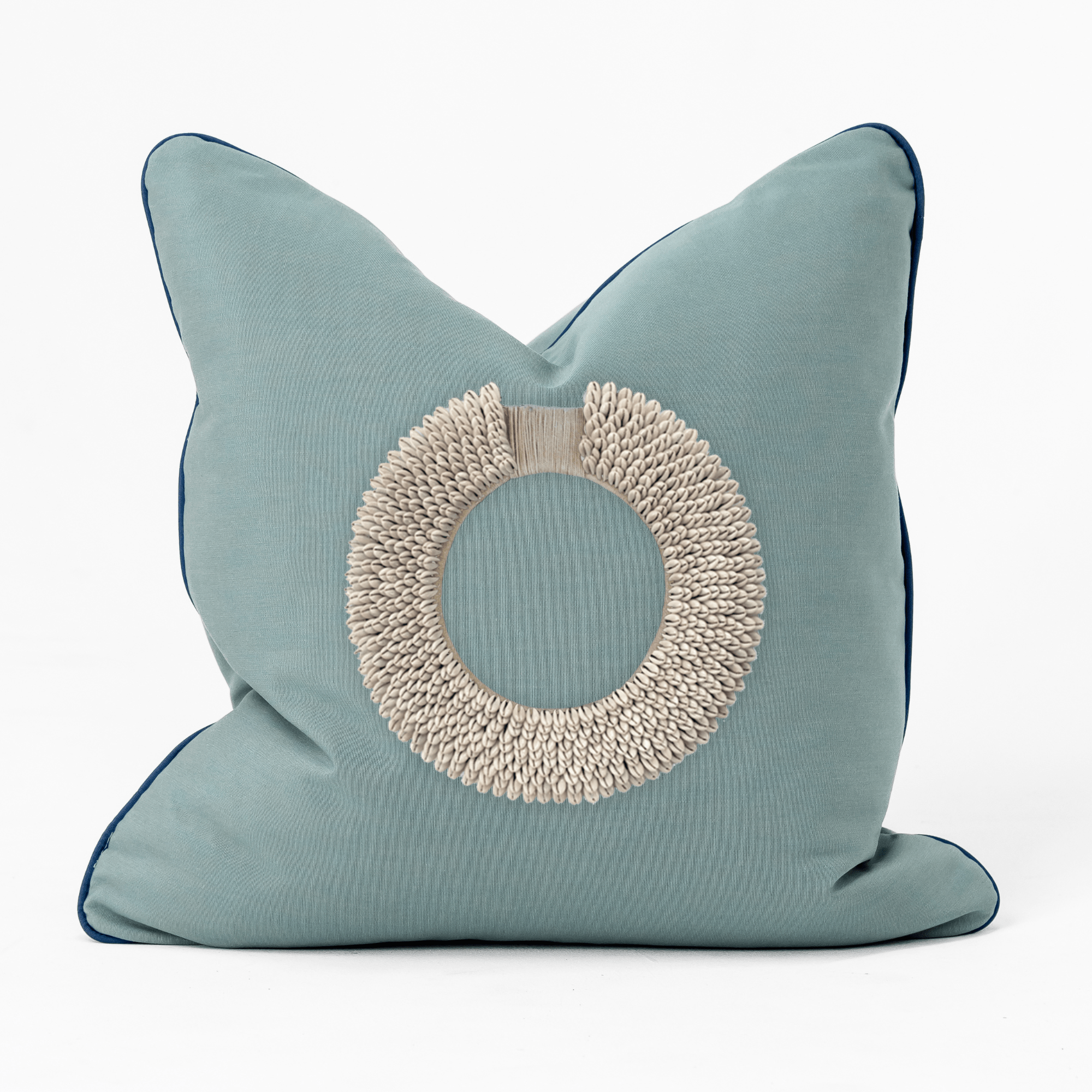 Bandhini Design House Outdoor Natural Shell Ring Spa Lounge Cushion 55 x 55cm