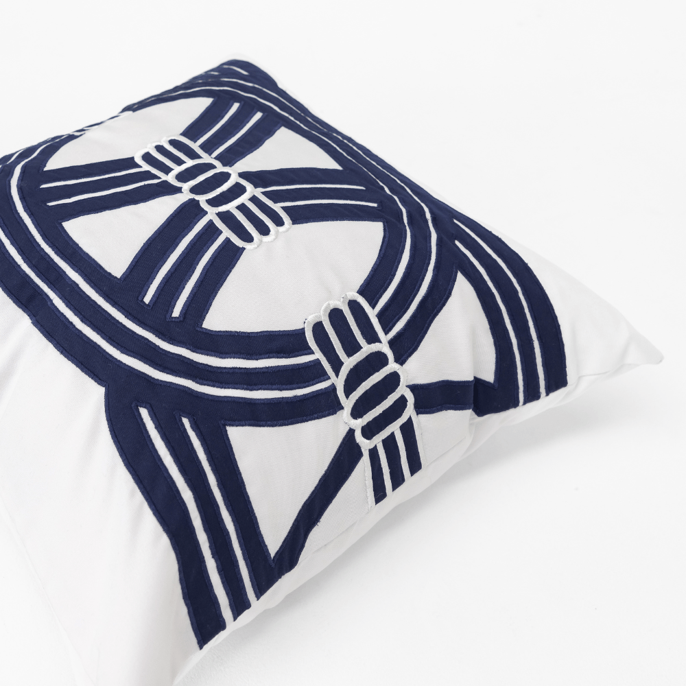 Bandhini Design House Outdoor Outdoor Barrel Navy Lounge Cushion 55 x 55cm