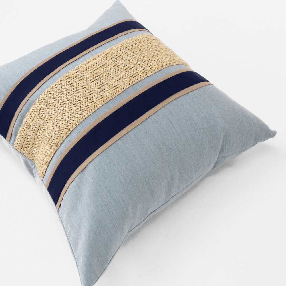 Bandhini Design House Outdoor Outdoor Raffia Nautical Juliet Lounge Cushion 55 x 55cm