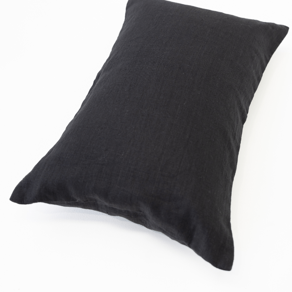 Bandhini Design House Sham Cushion Linens Plain Black Cushions