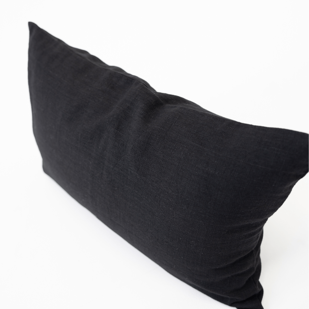 Bandhini Design House Sham Cushion Linens Plain Black Cushions