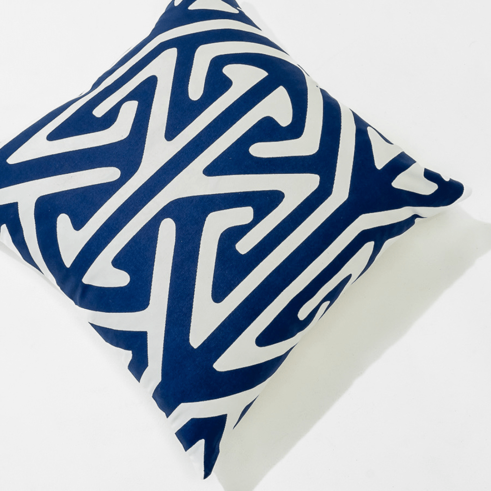 Bandhini Homewear Design Lounge Cushion Arrow Head Screen Navy Lounge Cushion 55 x 55cm