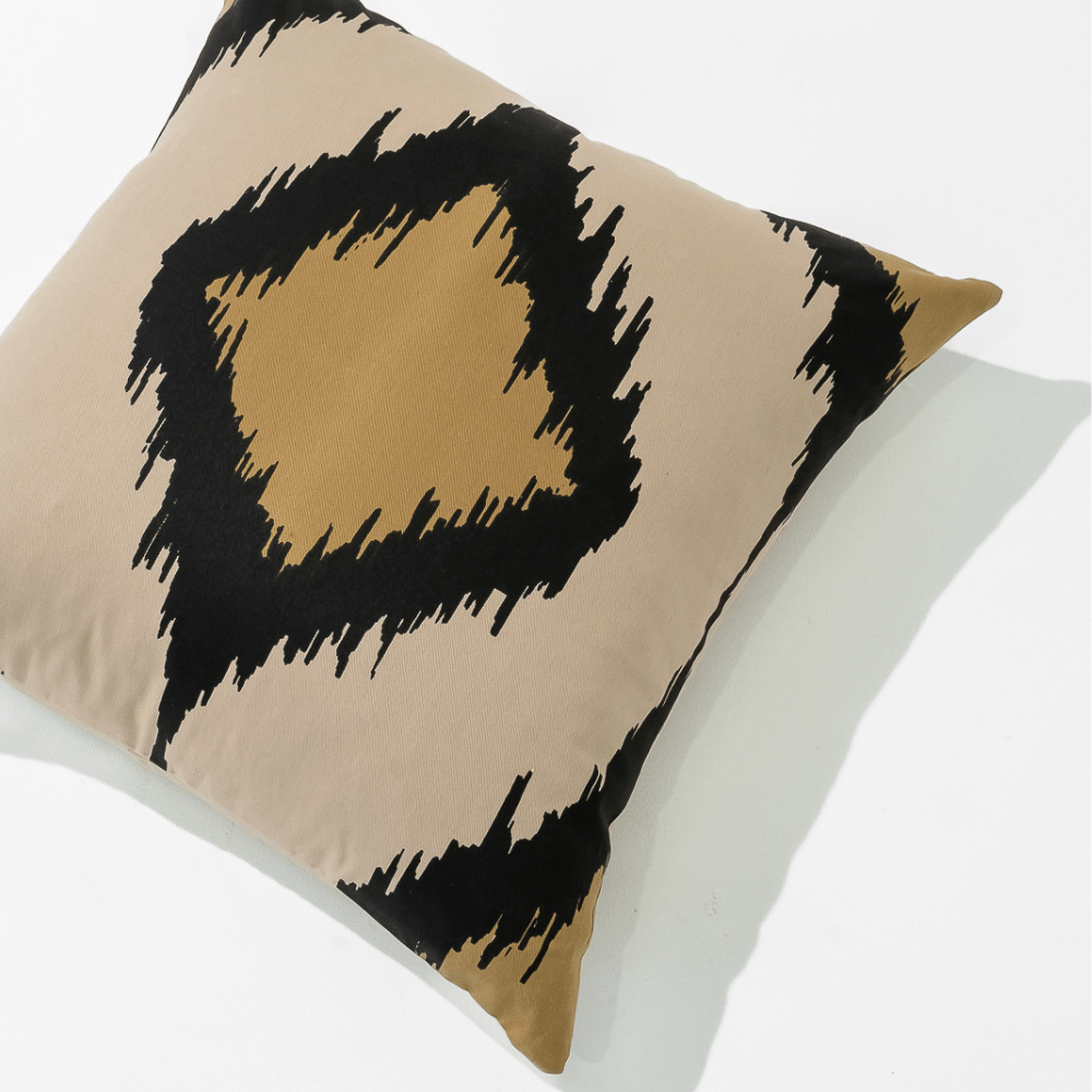 Bandhini Homewear Design Lounge Cushion Inner Ikat Solitaire Black Lounge Cushion 55 x 55cm