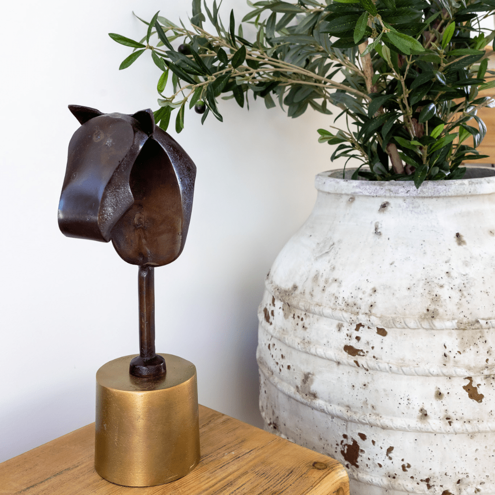 Tantra Horse Head Bronze Sculpture